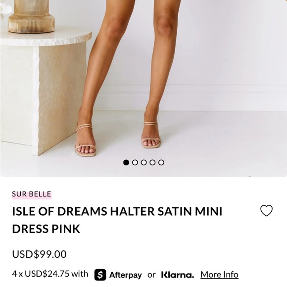 Hello Molly Blush Floral Halter Mini Dress - Picture 3 of 5